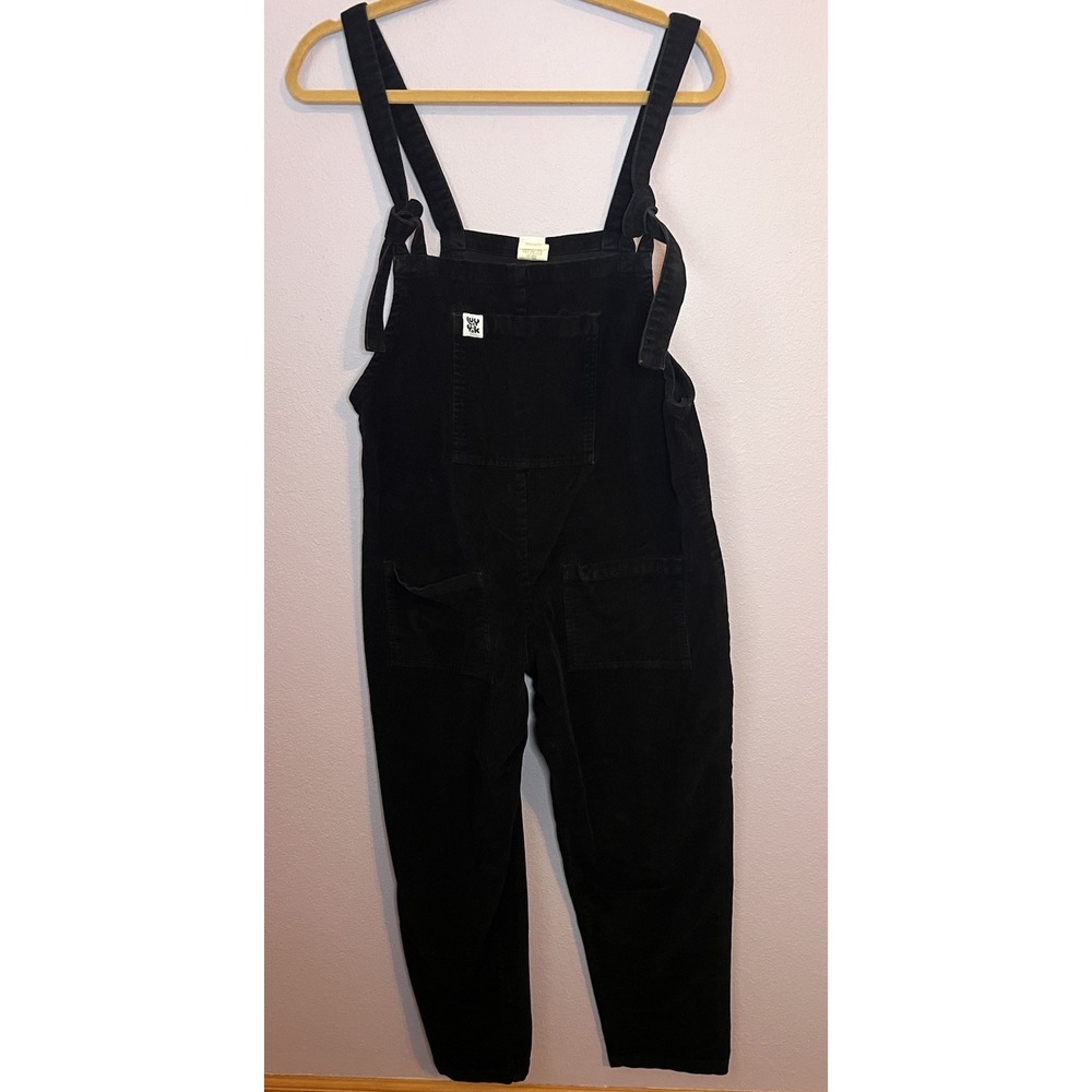Lucy & Yak Black Organic Corduroy Dungarees Overalls Medium